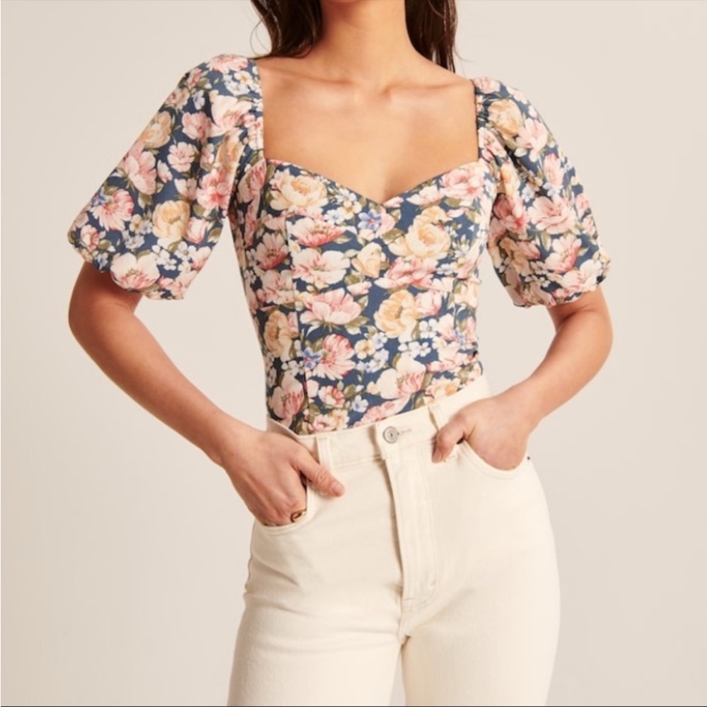 NWT; Abercrombie Floral Corset Top